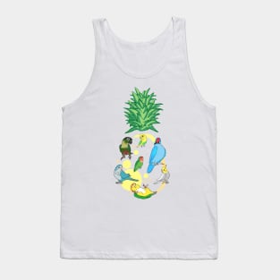 Pineapple Parrots Pattern Tank Top